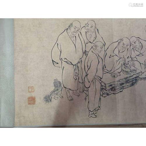 a chinese hanging scroll 108 Lohan