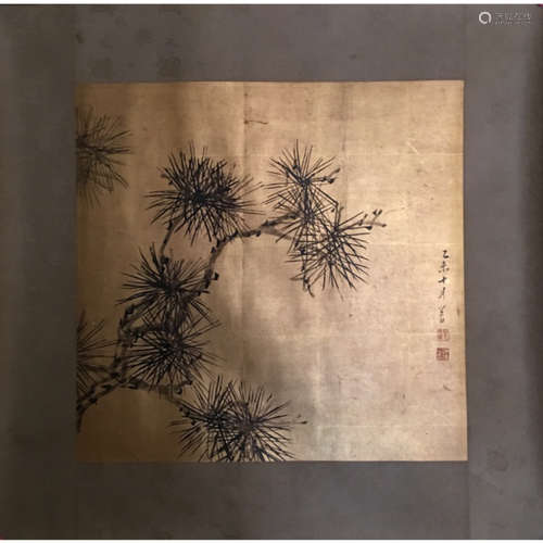 a chinese painting framed by Zi Xin Jue Luo