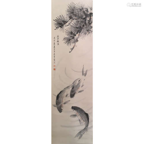 a chinese hanging scroll ink on paper Wu Qing Xia