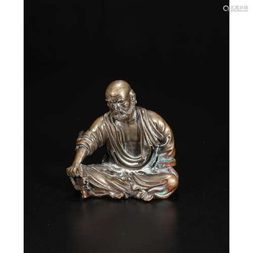 a chinese brass buddha