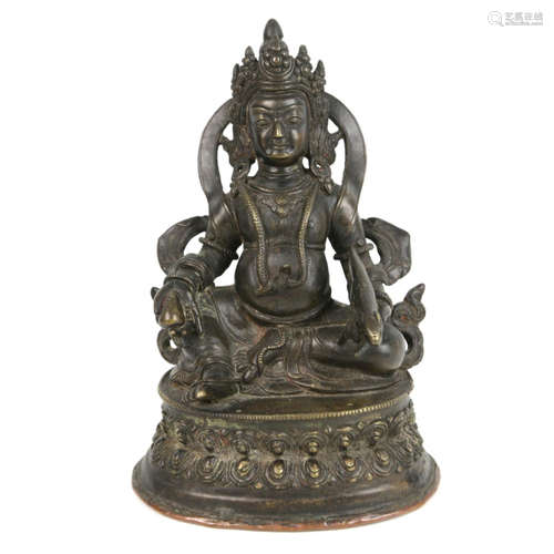 a tibetan bronze buddha