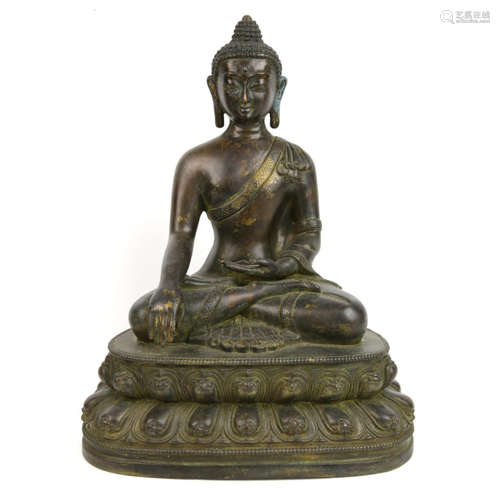 a tibetan gilt bronze buddha