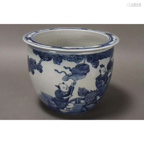 a chinese blue and white jar