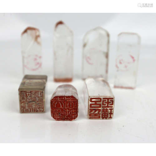 seven chinese crystal seals