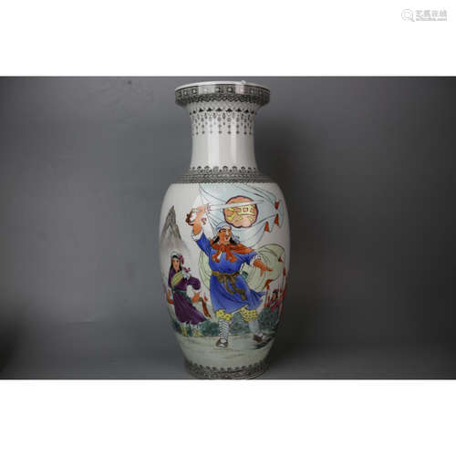 a chinese famille rose vase