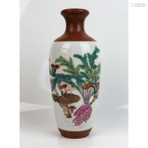 a chinese famille rose vase