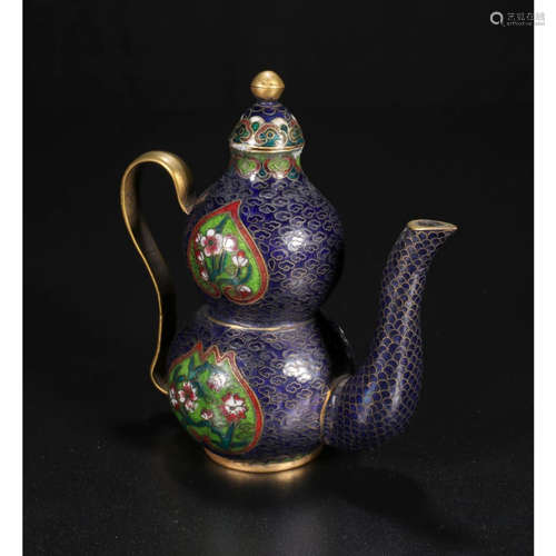 a cloisonne water pot