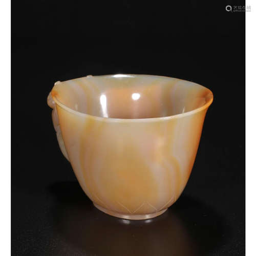 a chinese agate cup