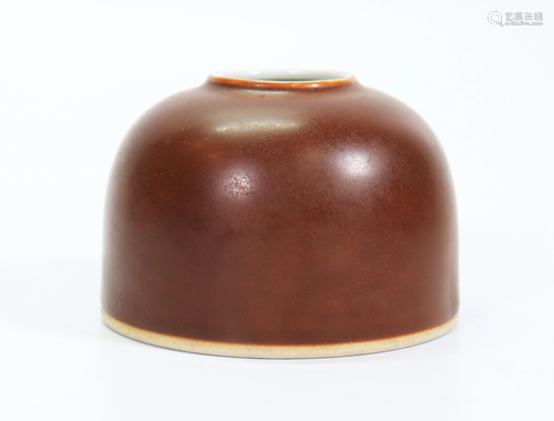 Chinese Brown Glazed Porcelain Water Pot