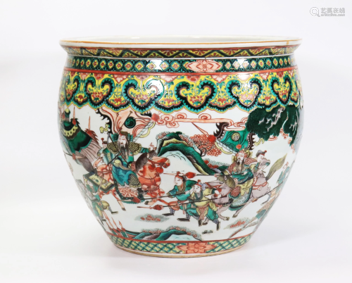 Qing Dynasty Chinese Famille Verte Fishbowl