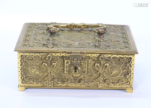 Erhard & Sohne Art Nouveau Bronze Jewelry Box