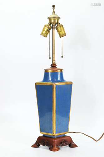 Chinese 19 C Gilt Bronze & Cloisonne Lozenge Vase