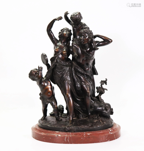 Clodion; 19 C Bronze Cast 