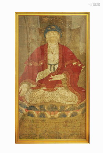 Fine Chinese Ming Dynasty Seated Buddha Painting