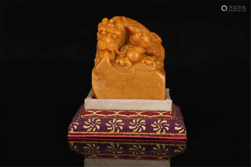 A Chinese Carved Stone Seal