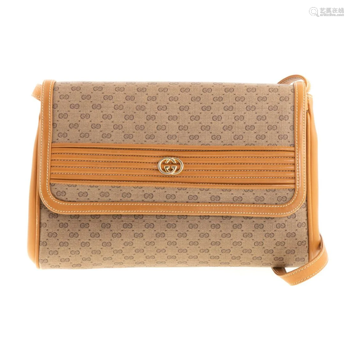 A Vintage Gucci Logo Flap Crossbody