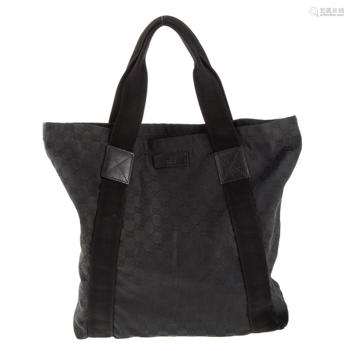 A Gucci Black Canvas Tote