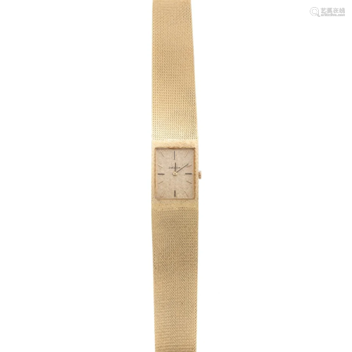 A Ladies' 14K Yellow Gold Omega Wrist Watch