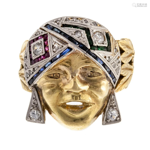 An Art Deco Ring Featuring a Man in a Turban