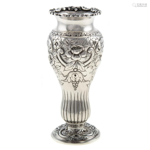 Tiffany & Co. Sterling Repousse Vase