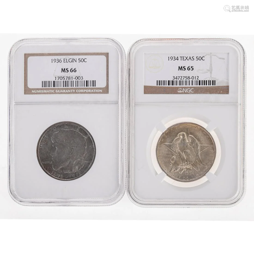 Pair of Nice Silver Commemorative Halves