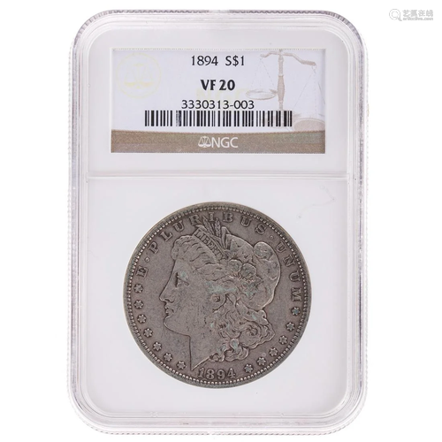 1894 Morgan Dollar NGC VF20