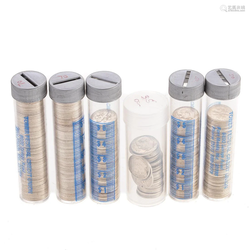 324 Silver Dimes in Tubes