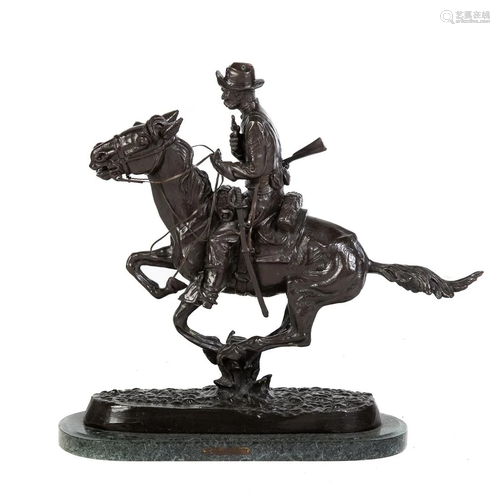 After Remington. Trooper of the Plains Bronze