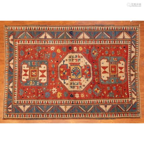 Antique Kazak Rug, Caucasus, 5.1 x 7.1