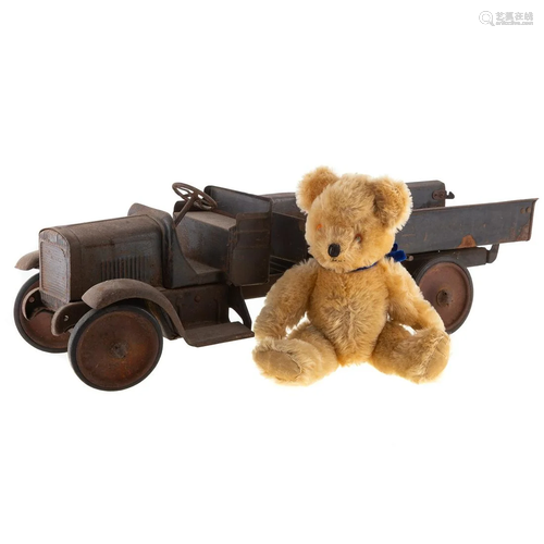 Steelcraft Pressed Steel Dump Truck & Bear