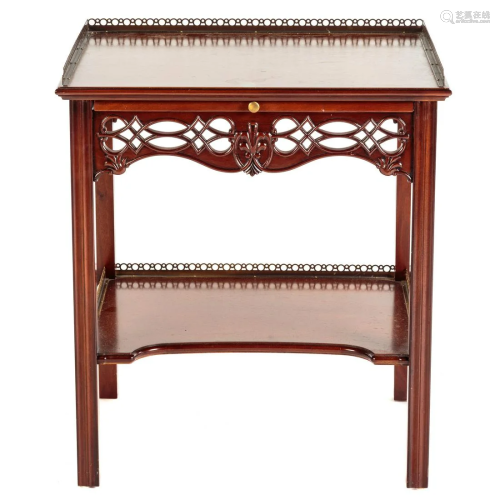 Chippendale Style Mahogany Side Table