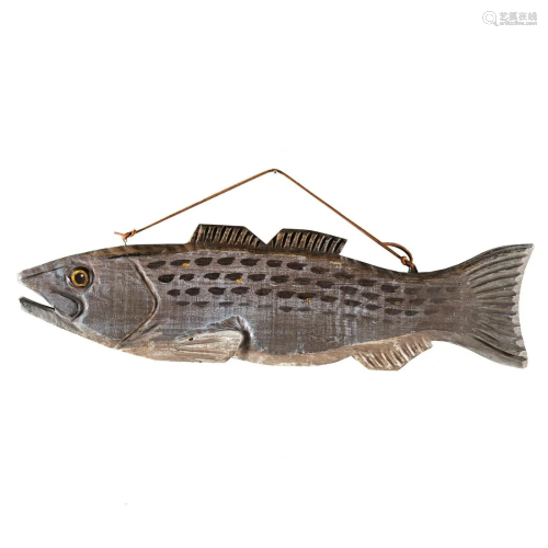 American Carved & Painted Wood Cod Fish