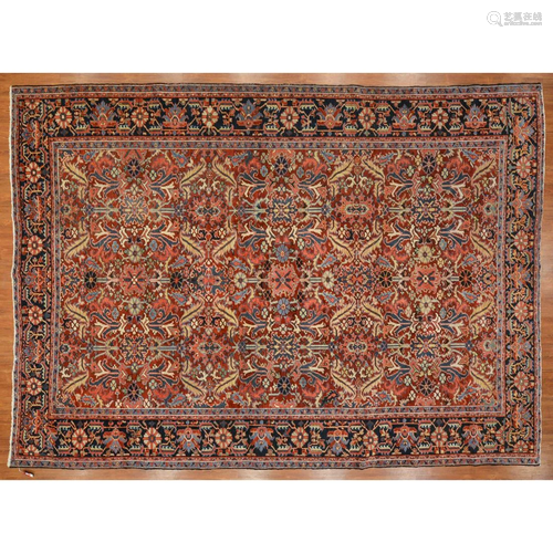 Antique Heriz Carpet, Persia, 9.7 x 13.1