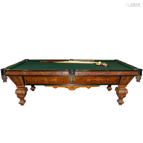 Brunswick Victorian Style Monarch Billiards Table