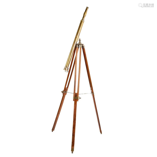 Victorian Brass Telescope with Tripod Stand