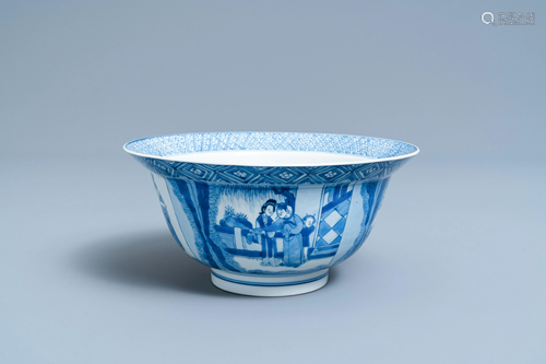 A Chinese blue and white