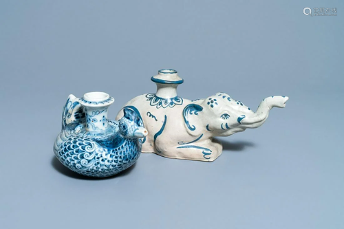 A Chinese blue and white 'duck' kendi and a Vietnamese