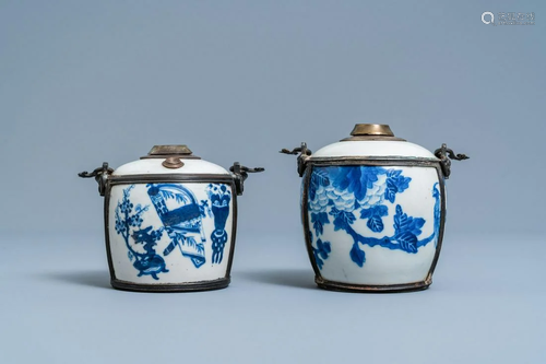 Two Chinese blue and white Vietnamese market 'Bleu de