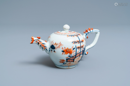 A Chinese Imari-style teapot, Kangxi