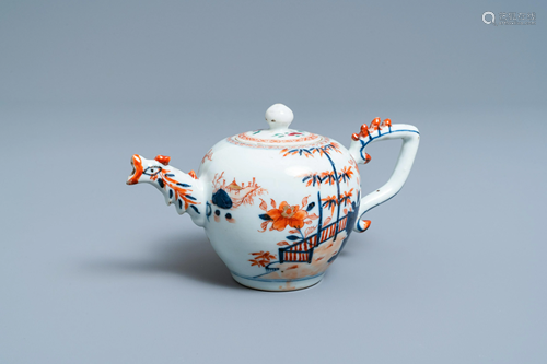 A Chinese Imari-style teapot, Kangxi