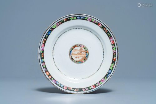 A Chinese famille rose plate for the Brazilian market,