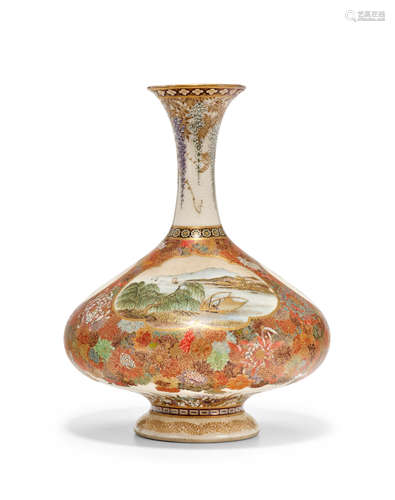 Yabu Meizan (1853-1934) A Satsuma vase Meiji (1868-1912) or Taisho (1912-1926) early 20th century