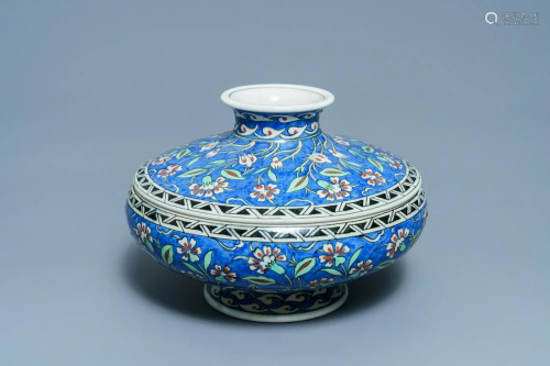 An Iznik-style bowl and cover, Samson, Paris, France,