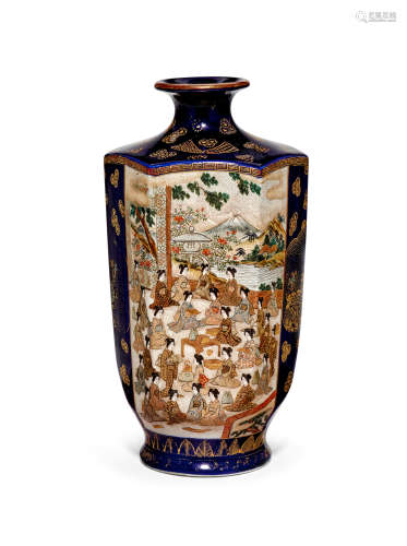 A Satsuma vase and incense burner Meiji era (1868-1912), late 19th century