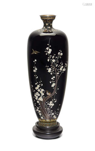 Inaba Shichiho (1850-1931) A fine cloisonné-enamel vase Meiji (1868-1912) or Taisho (1912-1926) era, circa 1900