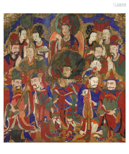 Anonymous Bodhisattva and attendants Joseon dynasty (1392-1897), 19th century