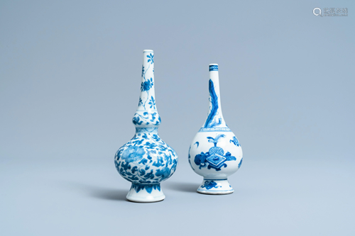 A pair of Chinese blue and white water sprinklers,