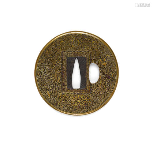 A Hizen nanban tsuba Edo period (1615-1868), 17th/18th century