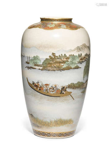 Yabu Meizan (1853-1934) A fine Satsuma vase Meiji (1868-1912) or Taisho (1912-1926) era, circa 1900