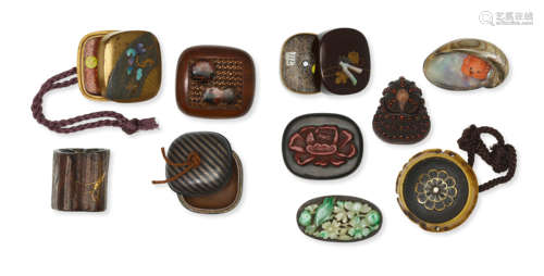 A group of nine assorted netsuke Edo period (1615-1868) or Meiji era (1868-1912), 19th/20th century